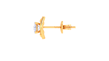 Diamond Cushion Frame Cut Box Stud Earrings - 0.35 Ct