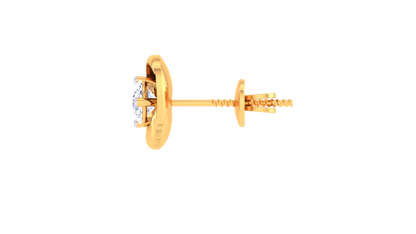 Luxuries Heart Diamond Studs In Rich Gold Finish - 0.40 Ct