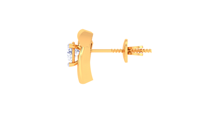 Trillion Cut Diamond Stud Earrings - 0.36 Ct