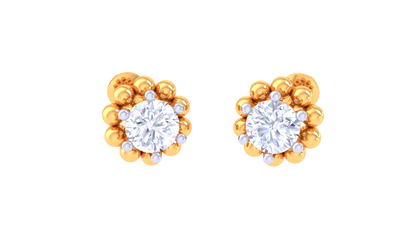 Radiant Petals Diamond Stud Earrings– 0.36ct