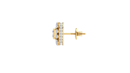 The Classice Princess Stud Earrings - 0.35 Ct Diamonds In Gold