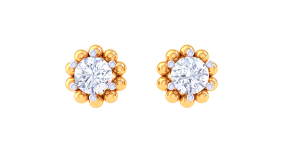 Radiant Petals Diamond Stud Earrings– 0.36ct