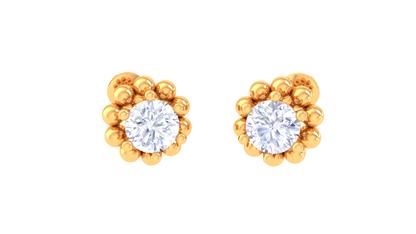 Radiant Petals Diamond Stud Earrings– 0.36ct