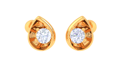 Raindrop Radiance Diamond Stud Earrings - 0.46 Ct