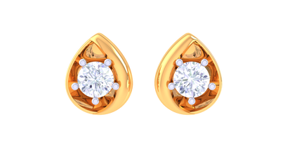 Raindrop Radiance Diamond Stud Earrings - 0.46 Ct