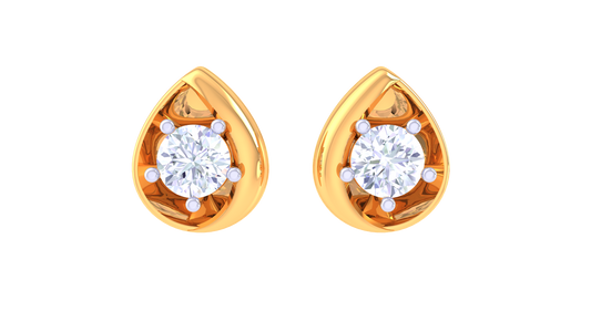 Raindrop Radiance Diamond Stud Earrings - 0.46 Ct