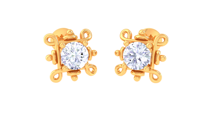 Sunrise Sparkle Diamond Studs Earrings - 0.34 Ct
