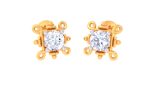 Sunrise Sparkle Diamond Studs Earrings - 0.34 Ct