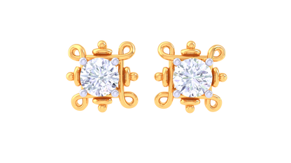 Sunrise Sparkle Diamond Studs Earrings - 0.34 Ct