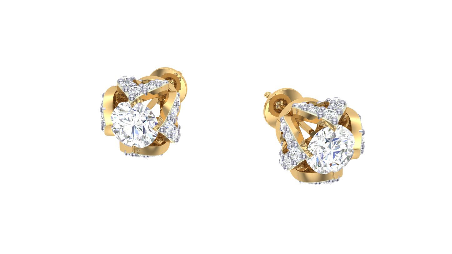 Timeless Solitaire Diamod Stud Earrings - 0.47 Ct