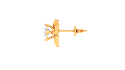 Lustrious Loops Diamond Stud Earrings In Gold - 0.38 ct