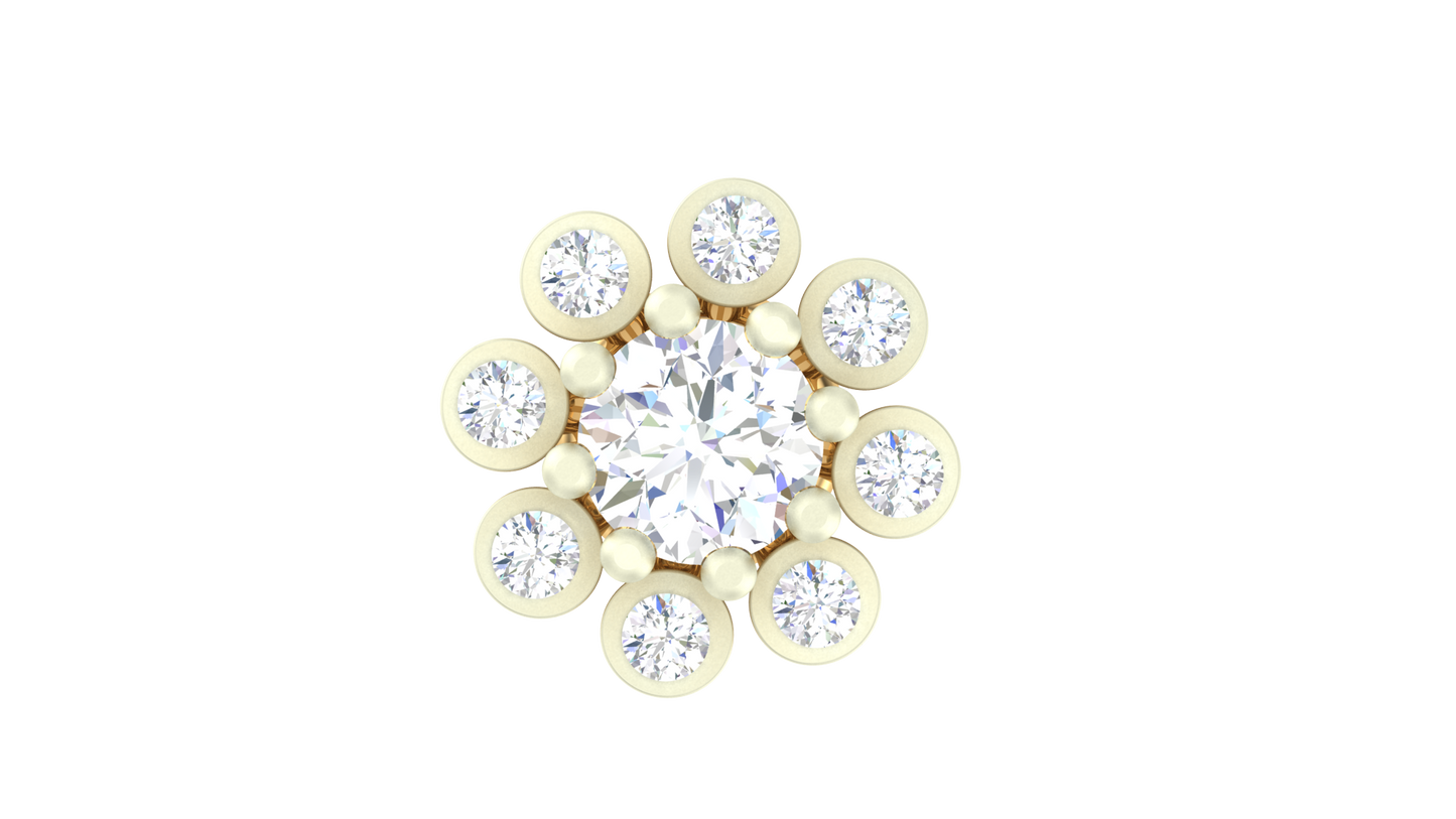 Eternal Spark Solitaire Diamond Stud Earrings - 0.42 Ct