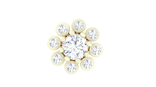 Eternal Spark Solitaire Diamond Stud Earrings - 0.42 Ct