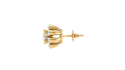 Eternal Spark Solitaire Diamond Stud Earrings - 0.42 Ct