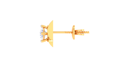 Classic Square Diamond Stud Earrings in Gold - 0.29 Ct