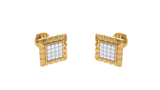 Classic Square Diamond Stud earrings - 0.05 Ct
