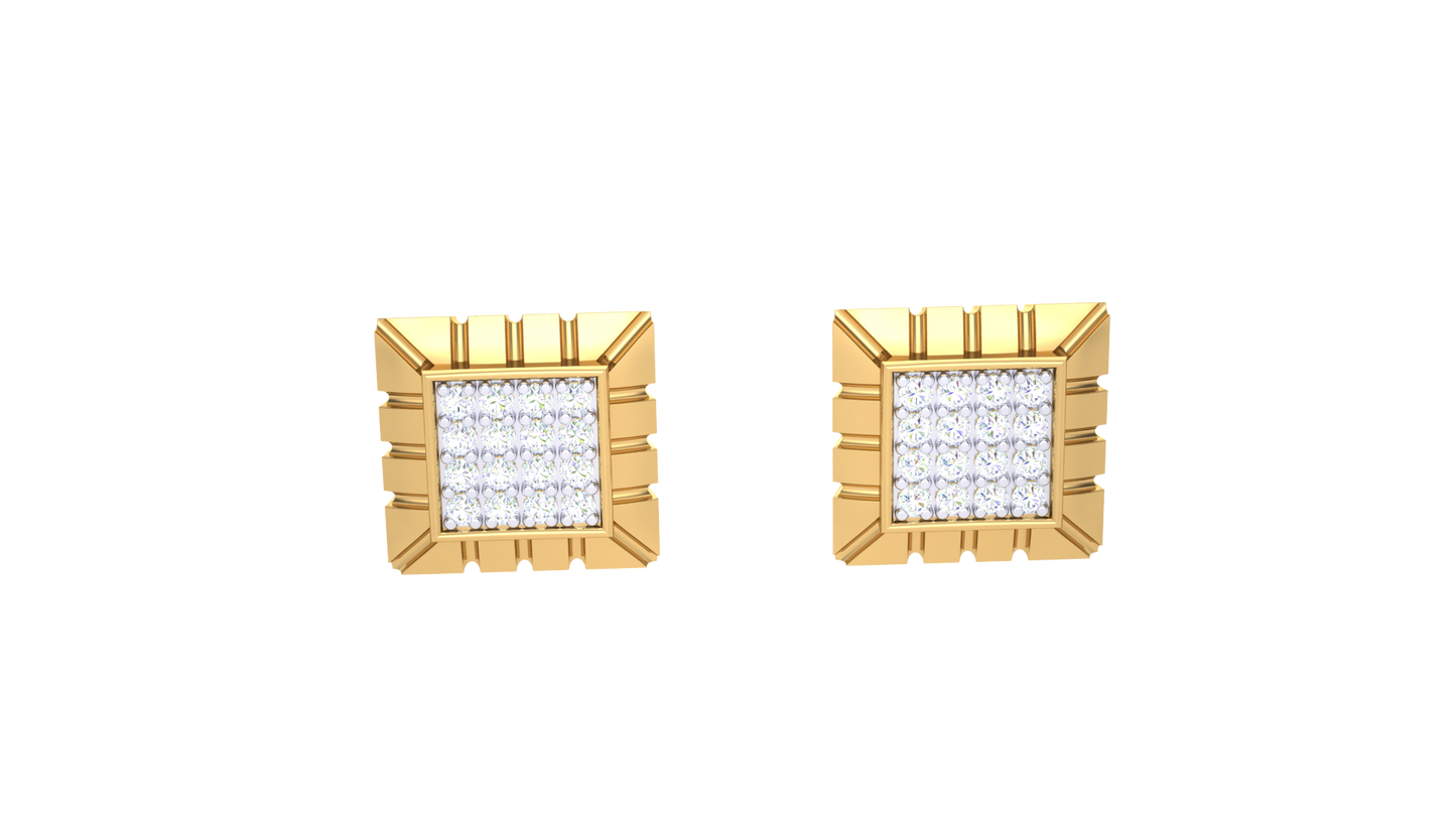 Classic Square Diamond Stud earrings - 0.05 Ct