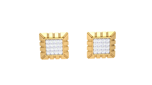 Classic Square Diamond Stud earrings - 0.05 Ct