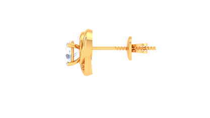 Rounded Halo Twest Diaamond  Stud Earrings - 0.38 Ct