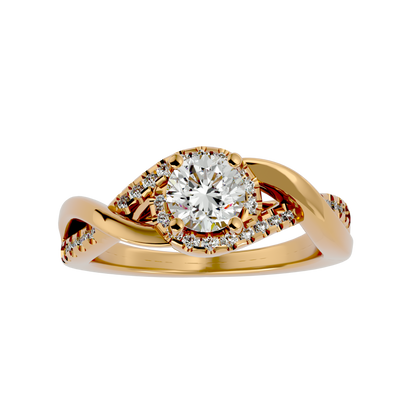 Lumiere Starlight Solitaire Ring In White Gold   –  1.29 Ct Round Diamonds