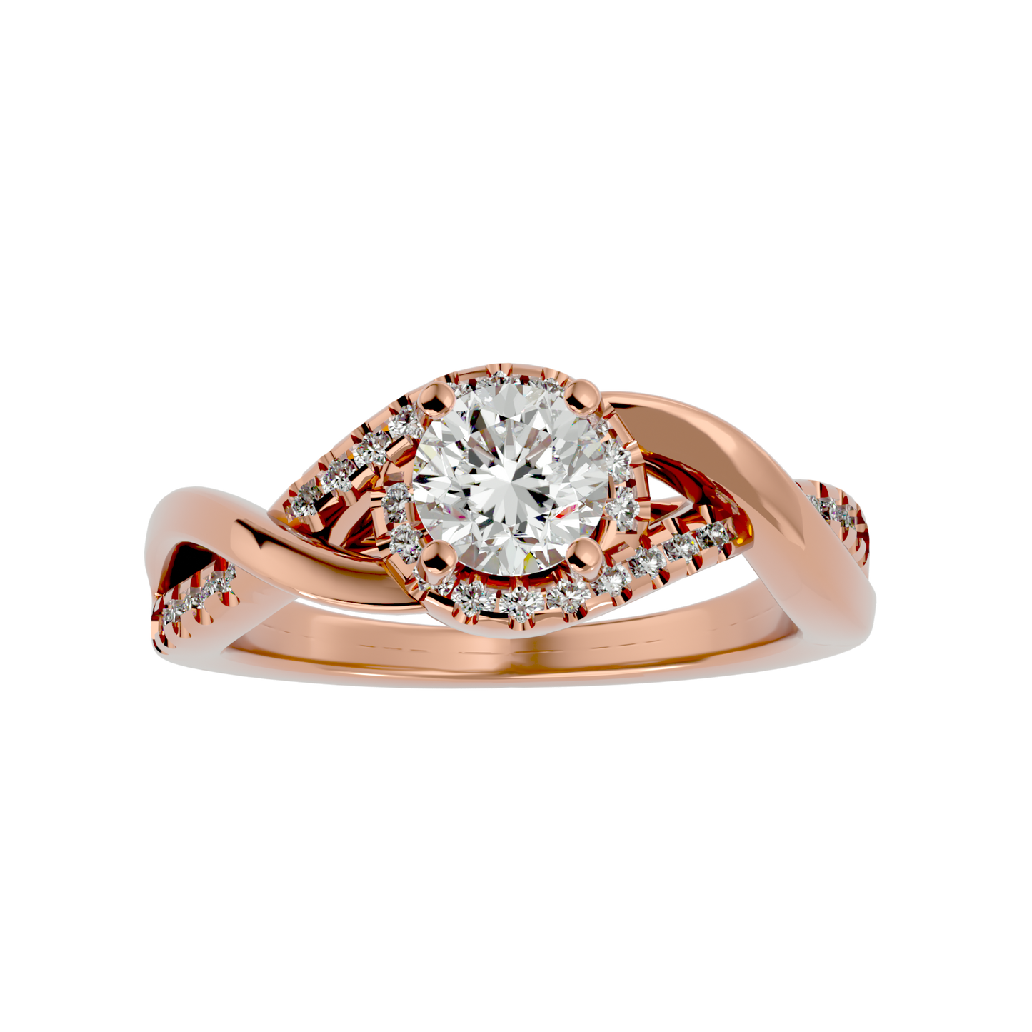 Lumiere Starlight Solitaire Ring In White Gold   –  1.29 Ct Round Diamonds