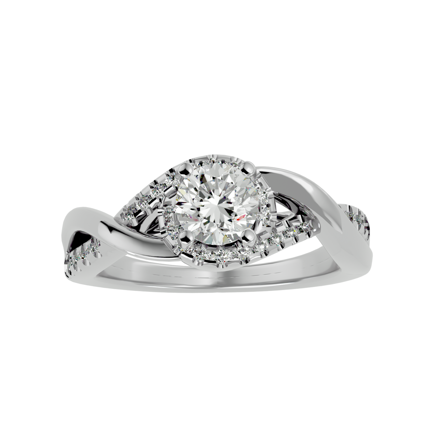 Lumiere Starlight Solitaire Ring In White Gold   –  1.29 Ct Round Diamonds