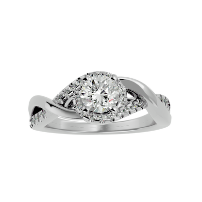 Lumiere Starlight Solitaire Ring In White Gold   –  1.29 Ct Round Diamonds