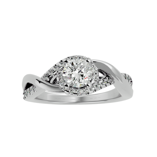 Lumiere Starlight Solitaire Ring In White Gold   –  1.29 Ct Round Diamonds