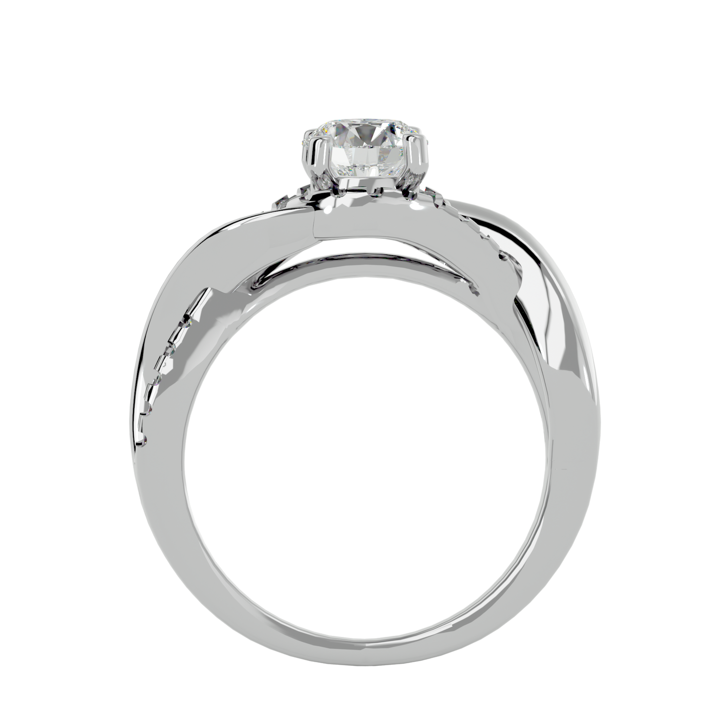 Lumiere Starlight Solitaire Ring In White Gold   –  1.29 Ct Round Diamonds