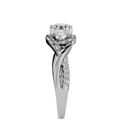 Lumiere Starlight Solitaire Ring In White Gold   –  1.29 Ct Round Diamonds