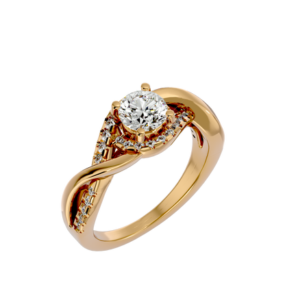 Lumiere Starlight Solitaire Ring In White Gold   –  1.29 Ct Round Diamonds