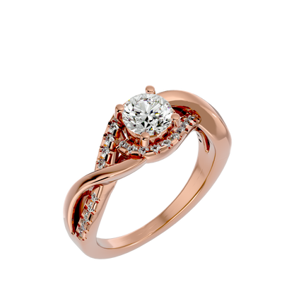 Lumiere Starlight Solitaire Ring In White Gold   –  1.29 Ct Round Diamonds