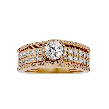 Iconique Blush Circle Diamond Ring In God - 1.36 Ct