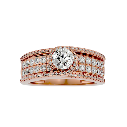 Iconique Blush Circle Diamond Ring In God - 1.36 Ct