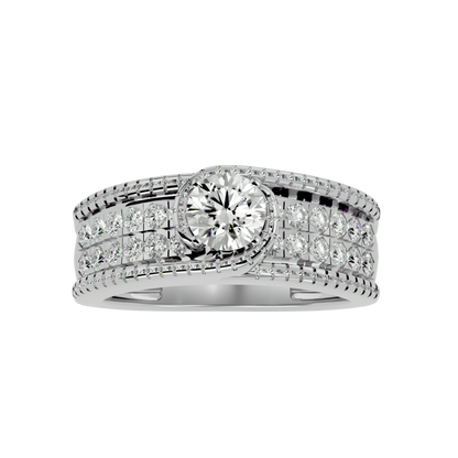 Iconique Blush Circle Diamond Ring In God - 1.36 Ct