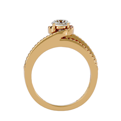 Iconique Blush Circle Diamond Ring In God - 1.36 Ct