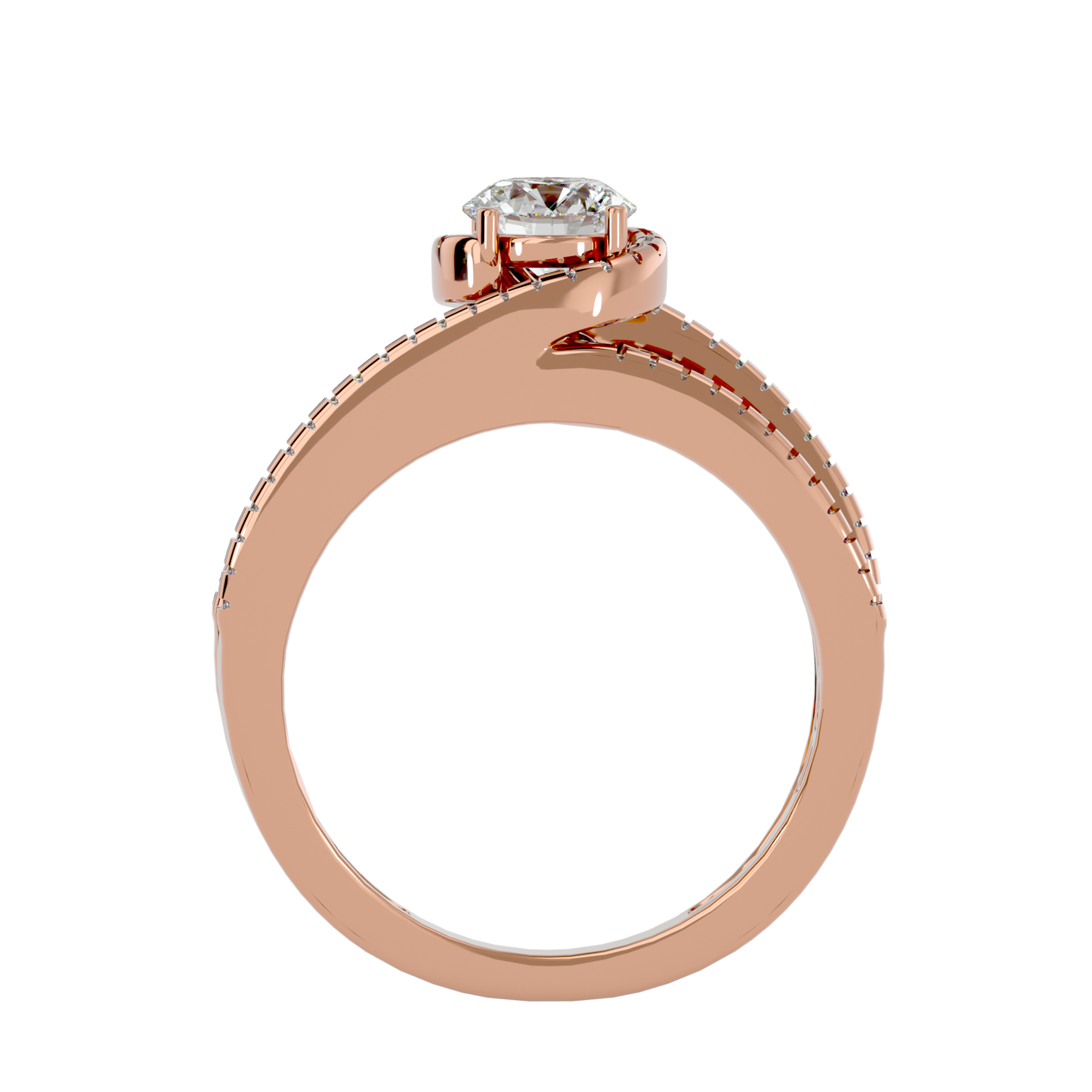 Iconique Blush Circle Diamond Ring In God - 1.36 Ct