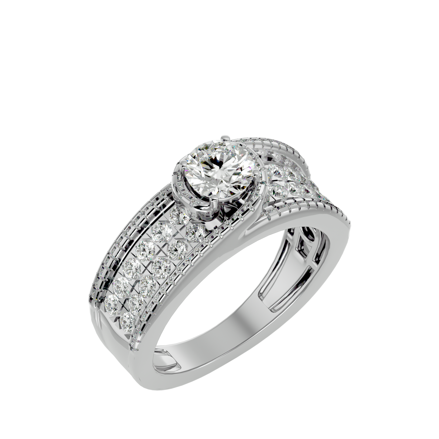Iconique Blush Circle Diamond Ring In God - 1.36 Ct