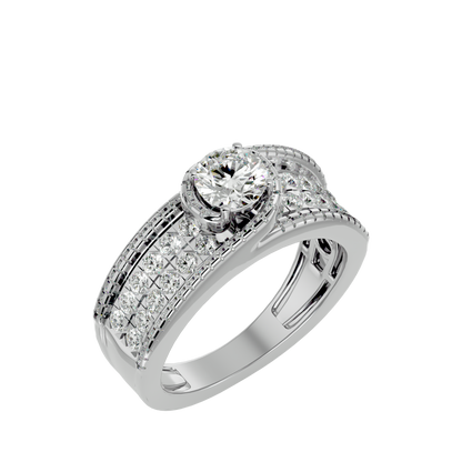 Iconique Blush Circle Diamond Ring In God - 1.36 Ct