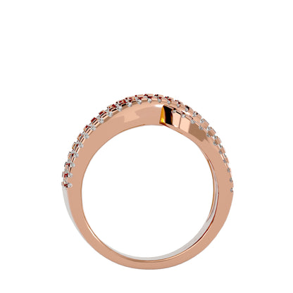 Lumière Beautiful Band- 1.26 Ct Round Diamond Gold Ring