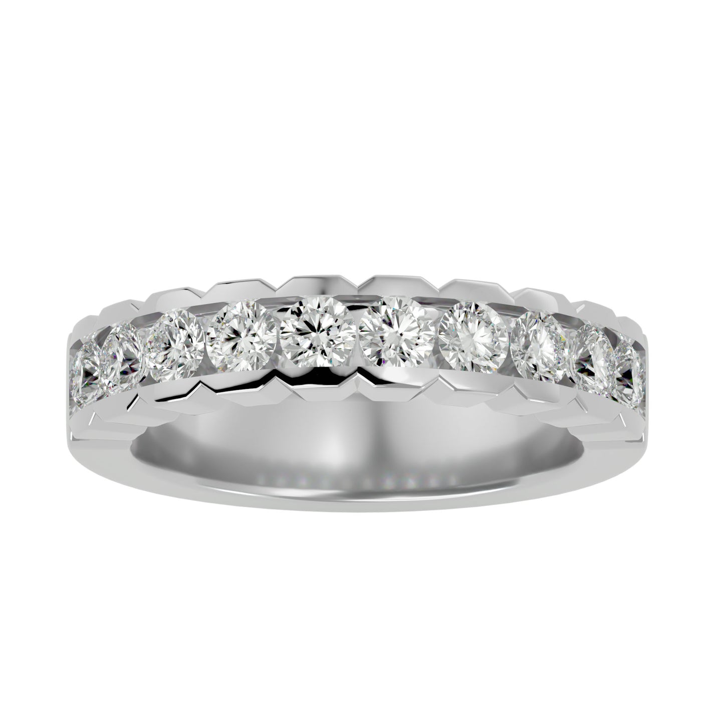 Lumière Eternity Band-1.01 Ct Round Diamond Gold Ring