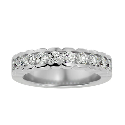 Lumière Eternity Band-1.01 Ct Round Diamond Gold Ring