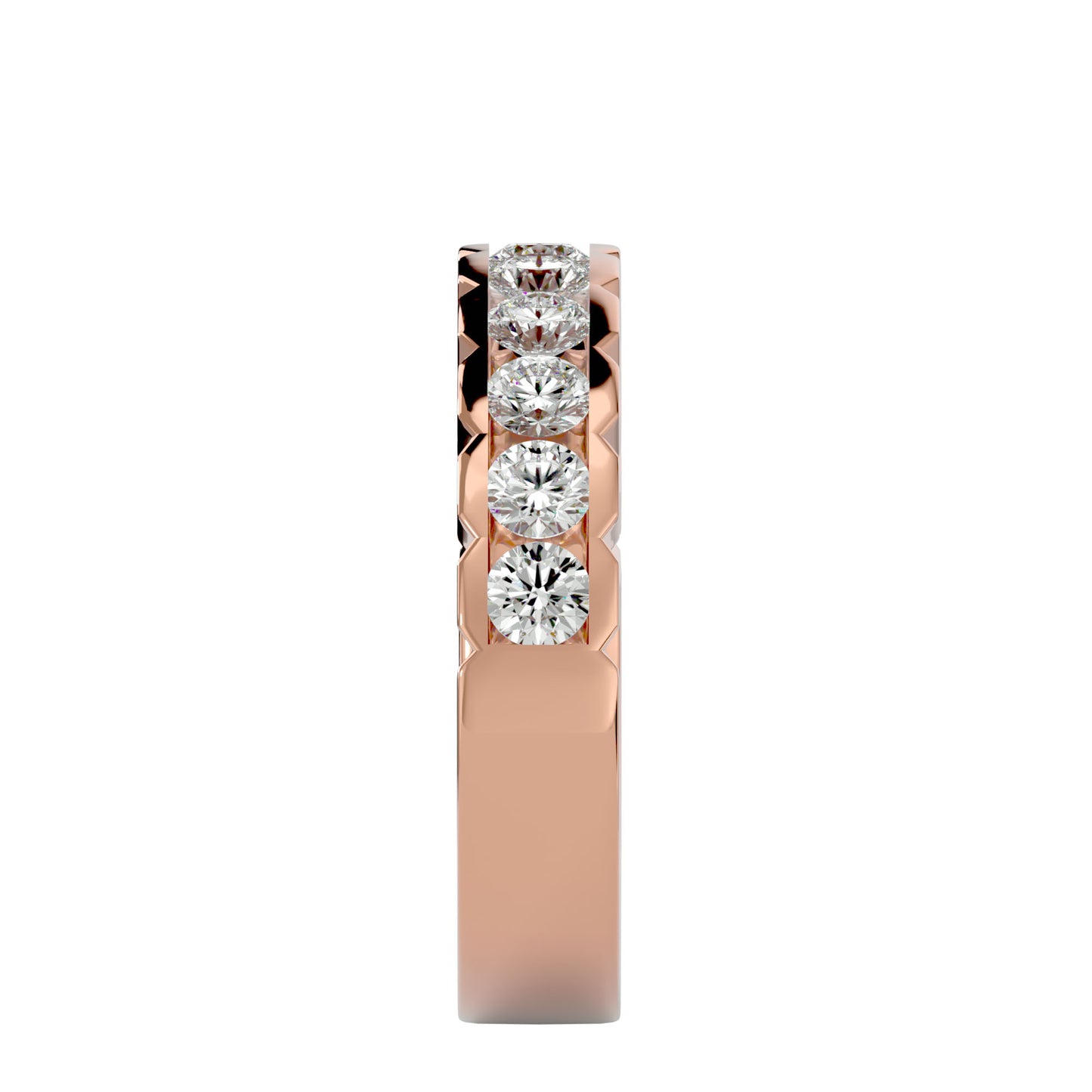 Lumière Eternity Band-1.01 Ct Round Diamond Gold Ring