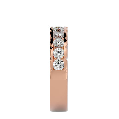 Lumière Eternity Band-1.01 Ct Round Diamond Gold Ring