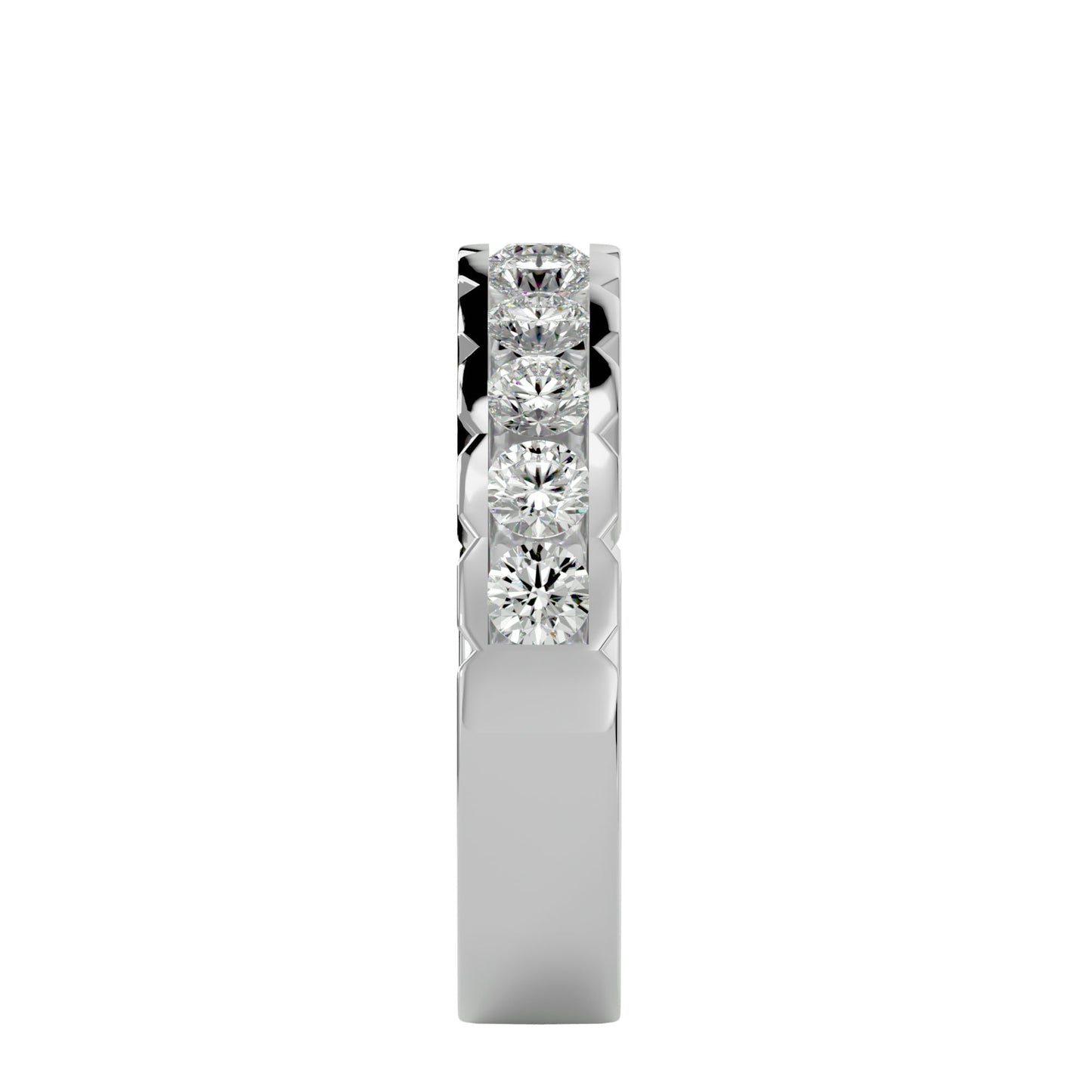 Lumière Eternity Band-1.01 Ct Round Diamond Gold Ring