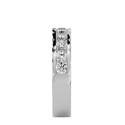 Lumière Eternity Band-1.01 Ct Round Diamond Gold Ring