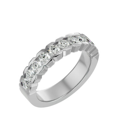 Lumière Eternity Band-1.01 Ct Round Diamond Gold Ring
