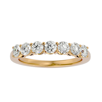Lumière Eternity Band-1.13 Ct Round Diamond Gold Ring
