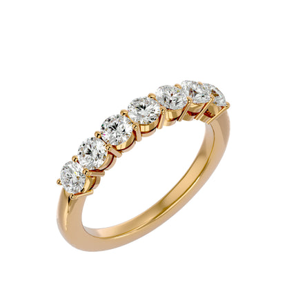 Lumière Eternity Band-1.13 Ct Round Diamond Gold Ring