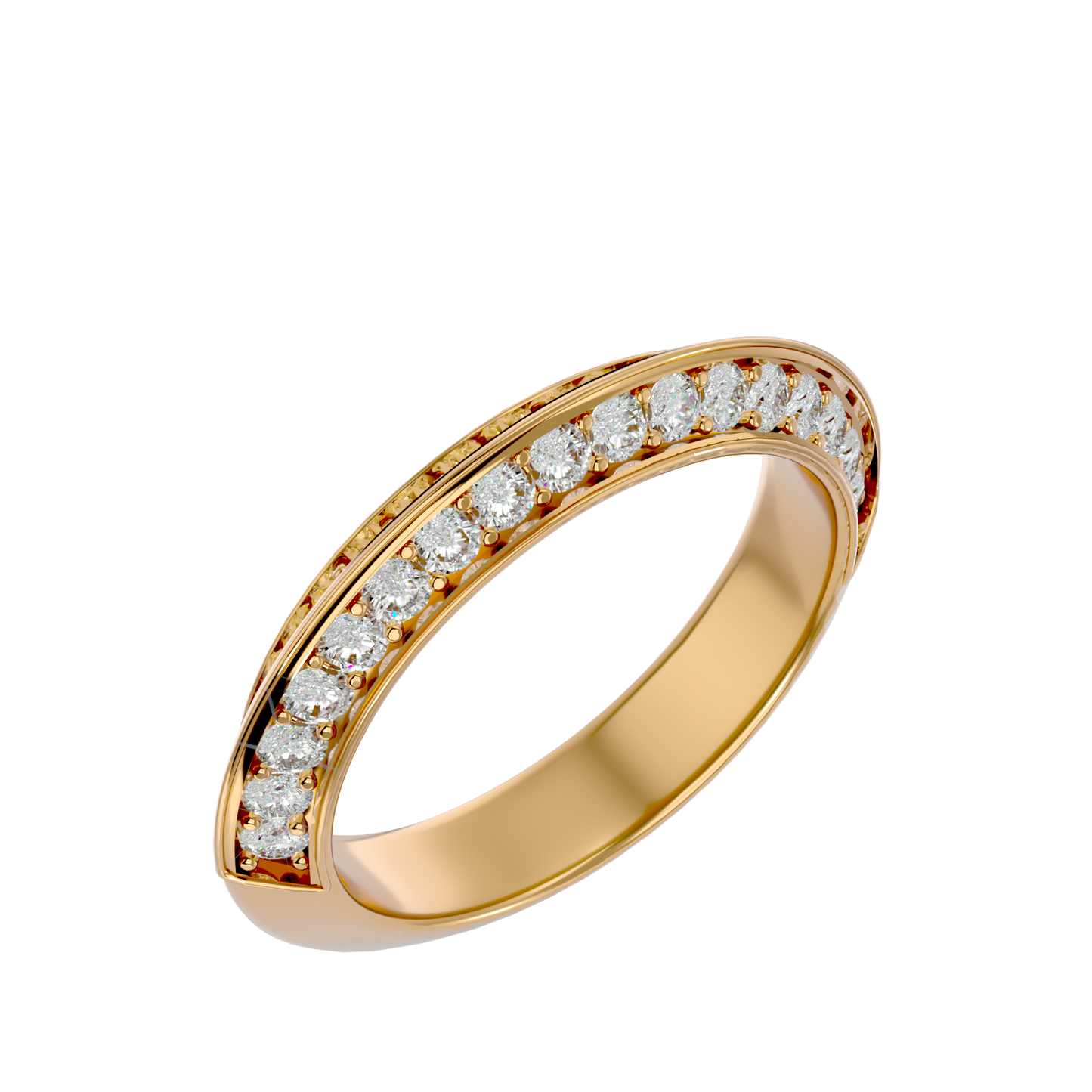 Lumière  Eternity Band – 1.02ct Round Diamond Gold Ring